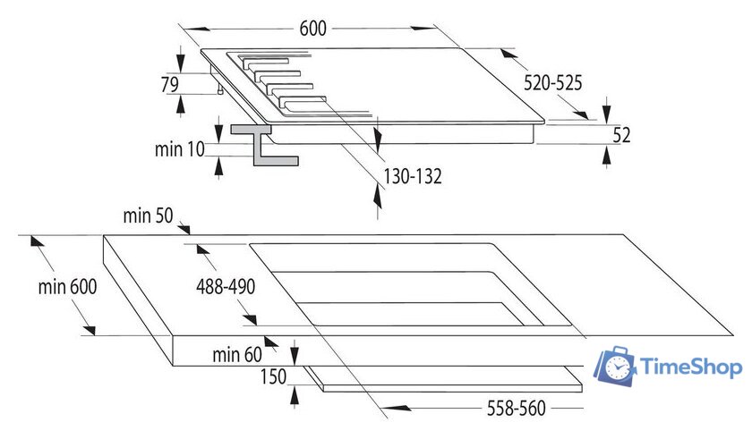 Варочная панель Gorenje GW6D42CLI - Изображение №9 — Интернет-магазин Time-Shop