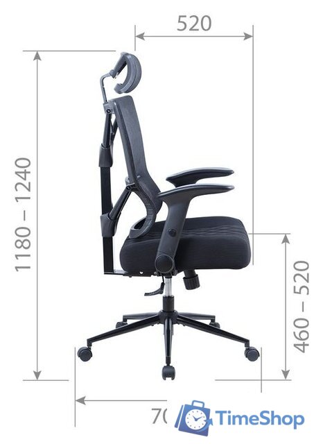 Офисное кресло CHAIRMAN CH566 (оранжевый) - Изображение №3 — Интернет-магазин Time-Shop