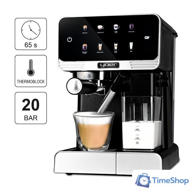Рожковая кофеварка Yoer Creamo EMF03BK - Изображение №8 — Интернет-магазин Time-Shop