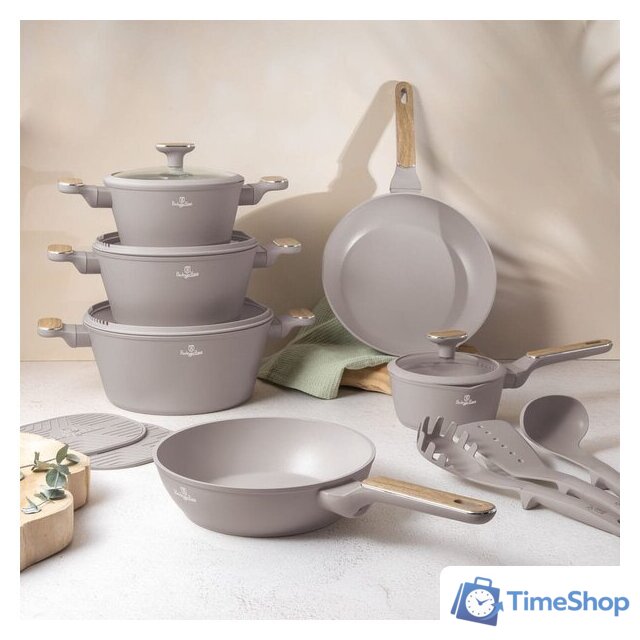 Набор кастрюль Berlinger Haus Taupe Nordic Collection BH-8344 - Изображение №2 — Интернет-магазин Time-Shop