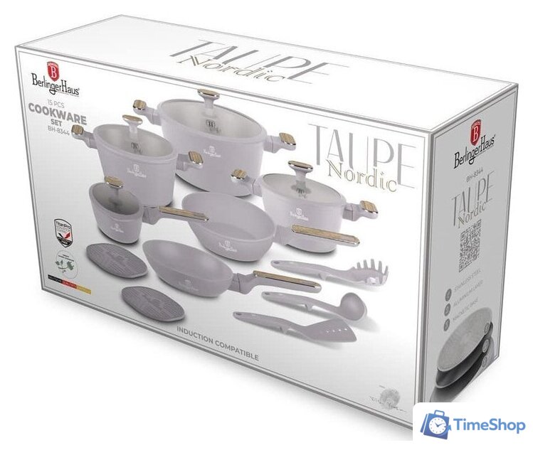 Набор кастрюль Berlinger Haus Taupe Nordic Collection BH-8344 - Изображение №10 — Интернет-магазин Time-Shop