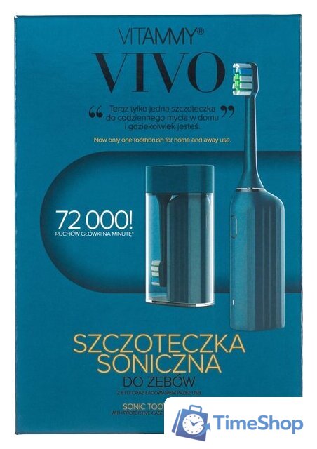 Электрическая зубная щетка Vitammy Vivo (синий) - Изображение №1 — Интернет-магазин Time-Shop