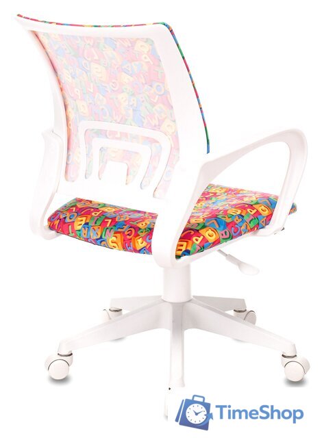 Компьютерное кресло Бюрократ Burokids 1W 1920557 (мультиколор алфавит/пластик белый) - Изображение №4 — Интернет-магазин Time-Shop