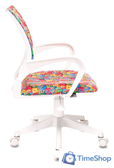 Компьютерное кресло Бюрократ Burokids 1W 1920557 (мультиколор алфавит/пластик белый) - Изображение №3 — Интернет-магазин Time-Shop