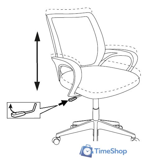 Компьютерное кресло Бюрократ Burokids 1W 1920557 (мультиколор алфавит/пластик белый) - Изображение №5 — Интернет-магазин Time-Shop