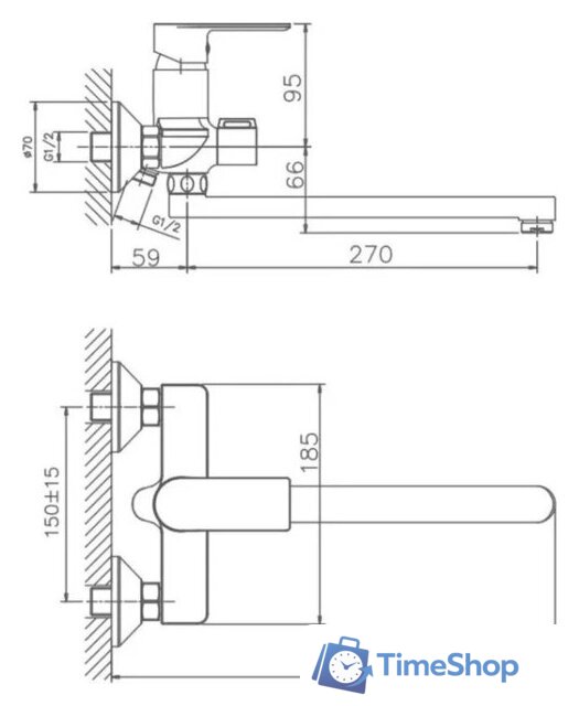 Смеситель Haiba HB22505-3 - Изображение №2 — Интернет-магазин Time-Shop