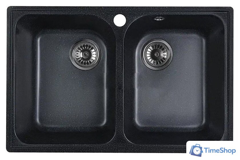Кухонная мойка Marblan Duas (черный,с сифоном) - Изображение №1 — Интернет-магазин Time-Shop