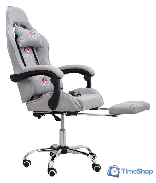 Игровое (геймерское) кресло Calviano Avanti Ultimato (серый, с подножкой) - Изображение №1 — Интернет-магазин Time-Shop