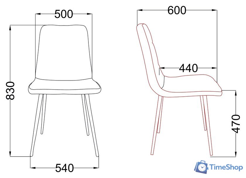 Стул Алвест Av 435 (сливовый бархат/черный) - Изображение №9 — Интернет-магазин Time-Shop