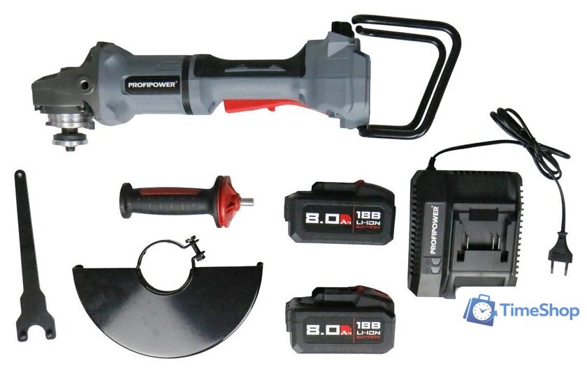 Угловая шлифмашина Profipower 40B-230 (с 2-мя АКБ, кейс) - Изображение №6 — Интернет-магазин Time-Shop