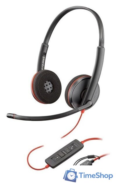 Офисная гарнитура Poly Blackwire 3220 8X228A6 - Изображение №1 — Интернет-магазин Time-Shop