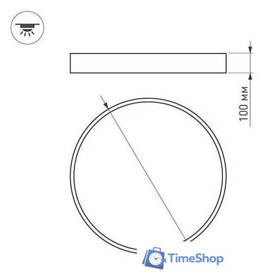 Светодиодная панель Arlight SP-TOR-PILL-R800-94W Warm3000 023003(2) - Изображение №5 — Интернет-магазин Time-Shop