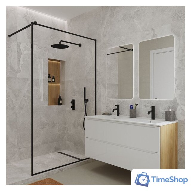  ЗОВ Тумба под умывальник Дион 120 D120LHO0M9003GKV5 (белый глянцевый/дуб) - Изображение №4 — Интернет-магазин Time-Shop