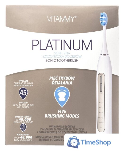 Электрическая зубная щетка Vitammy Platinum - Изображение №4 — Интернет-магазин Time-Shop