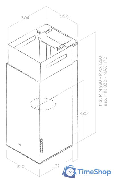 Кухонная вытяжка Elica Haiku IX/A/32 - Изображение №3 — Интернет-магазин Time-Shop