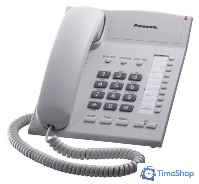 Проводной телефон Panasonic KX-TS2382UAW (белый) - Изображение №1 — Интернет-магазин Time-Shop