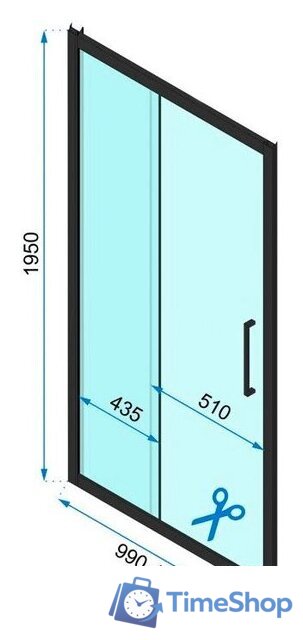 Душевая дверь Rea Rapid Slide 100 - Изображение №5 — Интернет-магазин Time-Shop