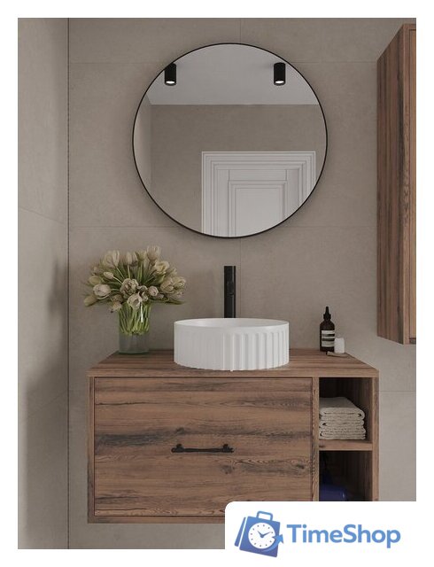  ЗОВ Тумба под умывальник Дион-Анталья 100 A100LOWC0 (дуб веллингтон) - Изображение №1 — Интернет-магазин Time-Shop