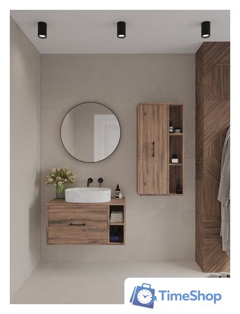  ЗОВ Тумба под умывальник Дион-Анталья 100 A100LOWC0 (дуб веллингтон) - Изображение №5 — Интернет-магазин Time-Shop