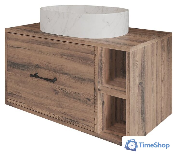  ЗОВ Тумба под умывальник Дион-Анталья 100 A100LOWC0 (дуб веллингтон) - Изображение №2 — Интернет-магазин Time-Shop