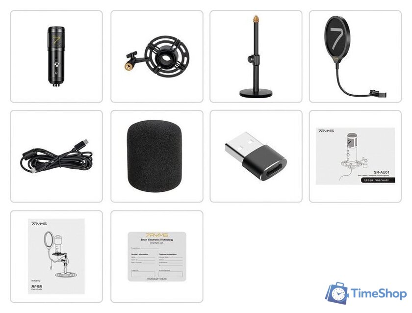 Проводной микрофон 7Ryms SR-AU01-K2 - Изображение №5 — Интернет-магазин Time-Shop
