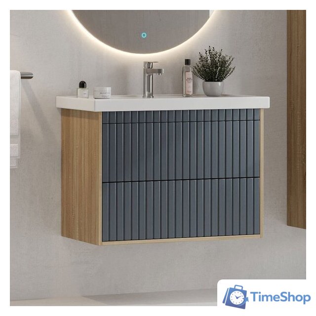  Onika Тумба под умывальник Дайлер 80 108062 (графит/дуб сонома) - Изображение №6 — Интернет-магазин Time-Shop