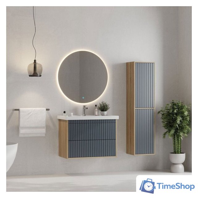  Onika Тумба под умывальник Дайлер 80 108062 (графит/дуб сонома) - Изображение №7 — Интернет-магазин Time-Shop