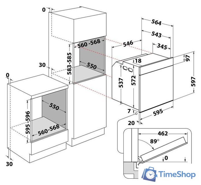 Электрический духовой шкаф Whirlpool WOI5S8PM2SWA - Изображение №2 — Интернет-магазин Time-Shop