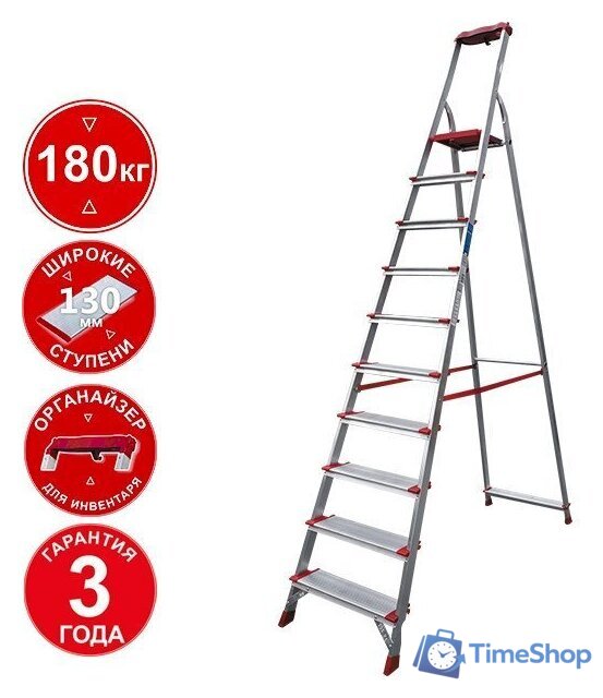 Лестница-стремянка Новая высота NV 3118 (10 ступеней) - Изображение №1 — Интернет-магазин Time-Shop