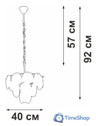 Подвесная люстра Vitaluce V5889-8/5 - Изображение №5 — Интернет-магазин Time-Shop