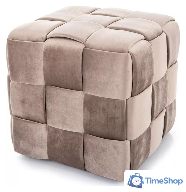 Пуфик Signal Casel Velvet (темно-бежевый) - Изображение №1 — Интернет-магазин Time-Shop