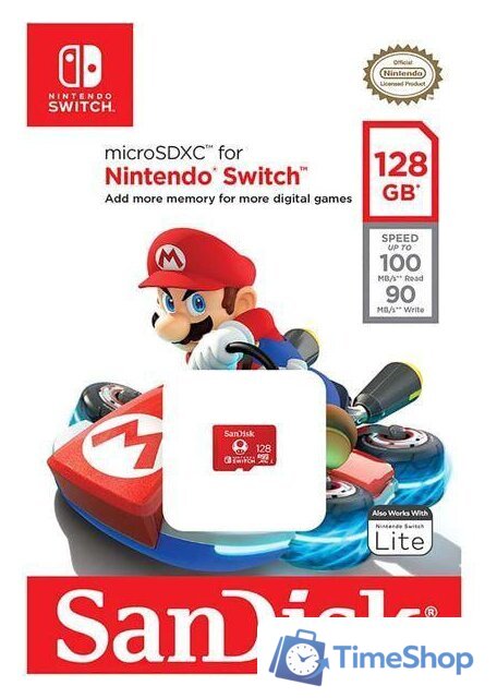 Карта памяти SanDisk Nintendo Switch Licensed Card Super Mario Edition microSDXC 128GB SDSQXAO-128G-GN3ZN - Изображение №4 — Интернет-магазин Time-Shop