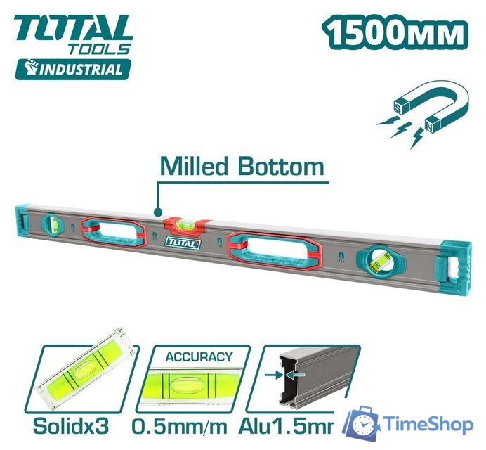Уровень строительный Total TMT215028M - Изображение №1 — Интернет-магазин Time-Shop
