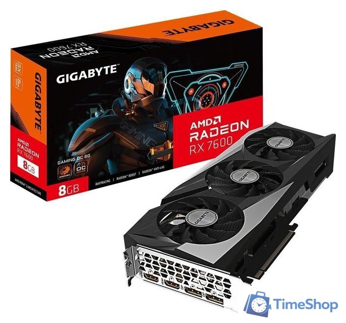 Видеокарта Gigabyte Radeon RX 7600 GAMING OC 8G GV-R76GAMING OC-8GD - Изображение №8 — Интернет-магазин Time-Shop