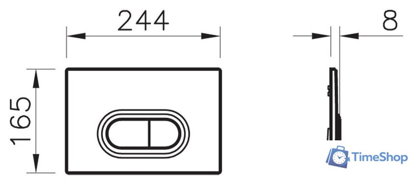 Панель смыва Vitra Loop O 740-0580 (глянцевый хром) - Изображение №5 — Интернет-магазин Time-Shop