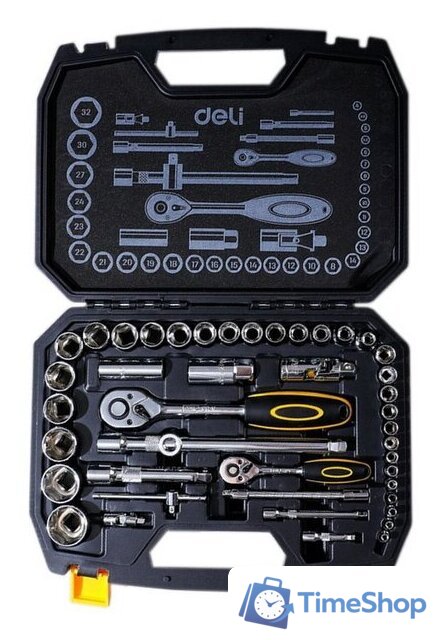 Универсальный набор инструментов Deli DL1044 (44 предмета) - Изображение №1 — Интернет-магазин Time-Shop