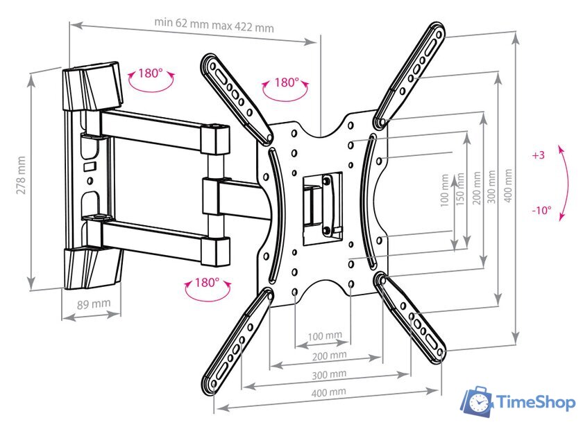 Кронштейн для телевизора Arm Media LCD-404 - Изображение №3 — Интернет-магазин Time-Shop