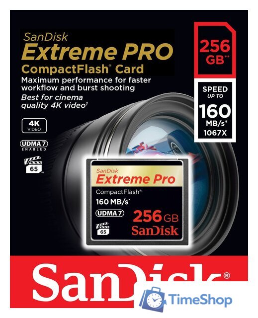 Карта памяти SanDisk Extreme Pro CompactFlash 256GB [SDCFXPS-256G-X46] - Изображение №3 — Интернет-магазин Time-Shop
