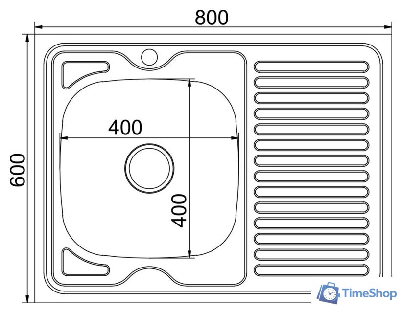 Кухонная мойка Mixline L 555234 (с сифоном) - Изображение №2 — Интернет-магазин Time-Shop