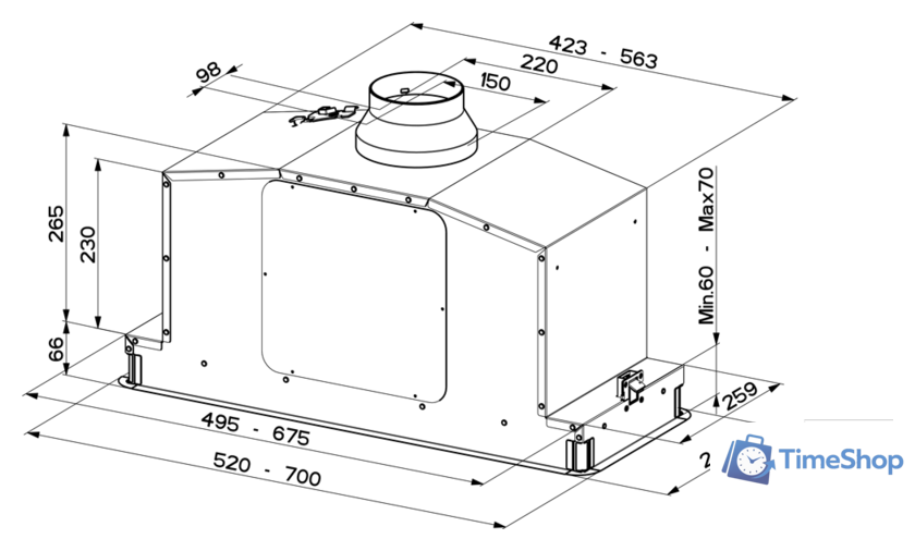 Кухонная вытяжка Faber In-Light EV8P X A52 [110.0456.213] - Изображение №3 — Интернет-магазин Time-Shop