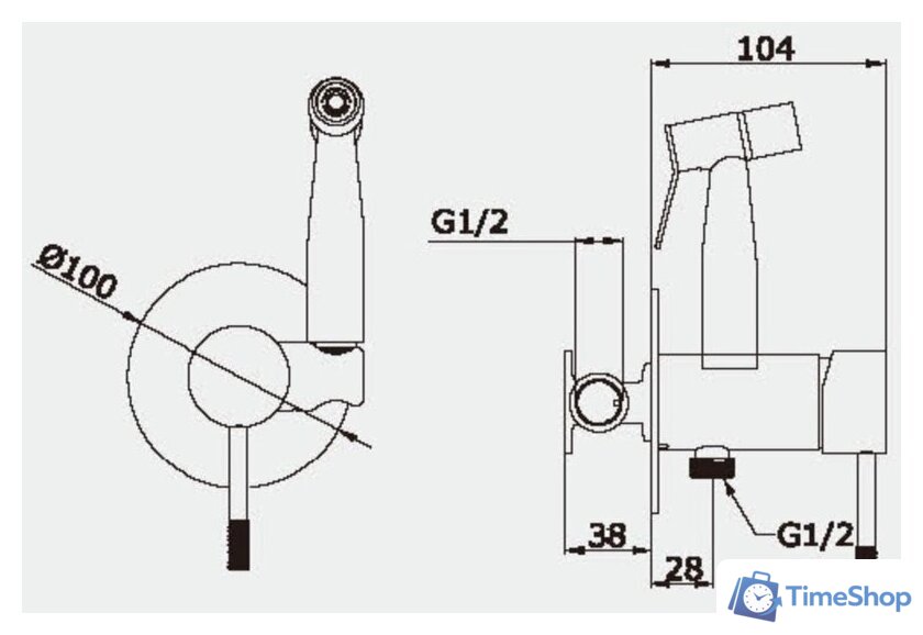 Гигиенический душ Vieir V403553-F - Изображение №2 — Интернет-магазин Time-Shop