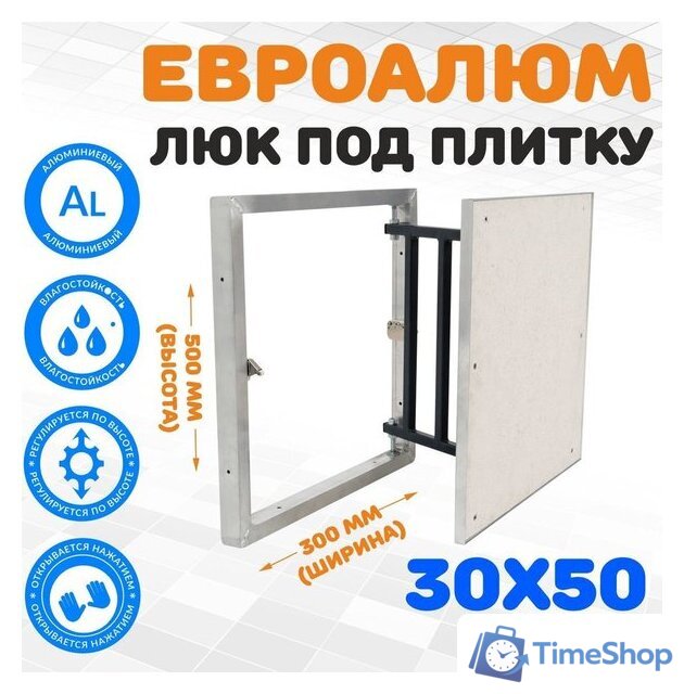 Люк ЛючкиБел ЕвроАлюм 30x50 см - Изображение №1 — Интернет-магазин Time-Shop