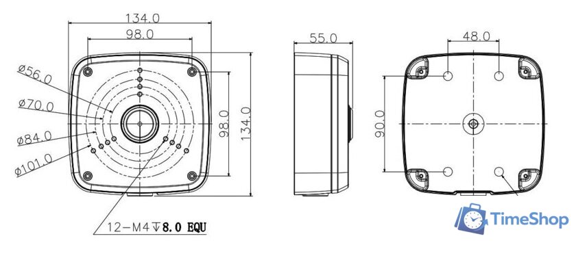 Крепление для камер видеонаблюдения Dahua DH-PFA122 - Изображение №6 — Интернет-магазин Time-Shop