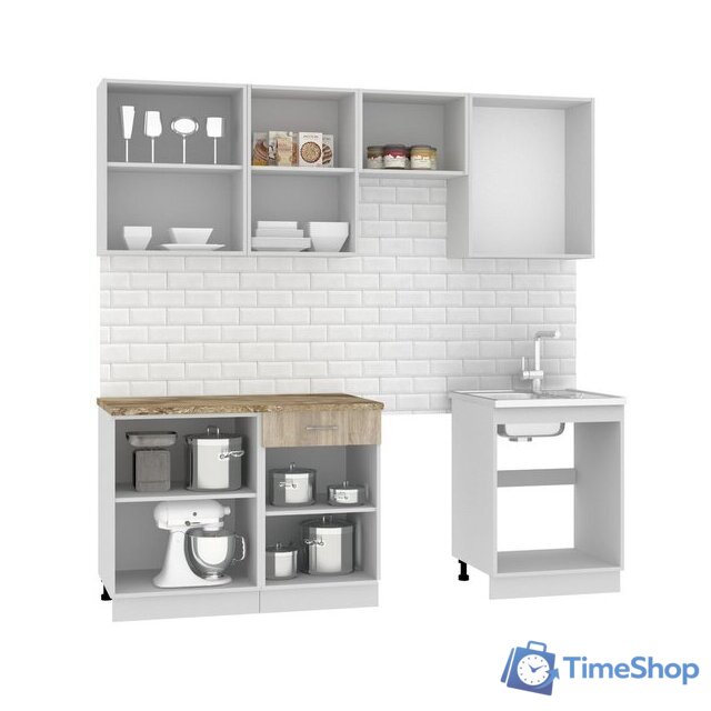 Готовая кухня Mio Tesoro Экстра-лайт 2.2 (дуб сонома/мадрид) - Изображение №3 — Интернет-магазин Time-Shop