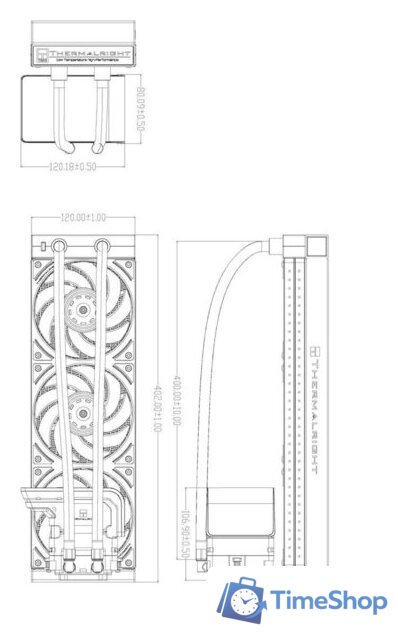 Система жидкостного охлаждения для процессора Thermalright Wonder Vision 360 UB ARGB (белый) - Изображение №3 — Интернет-магазин Time-Shop