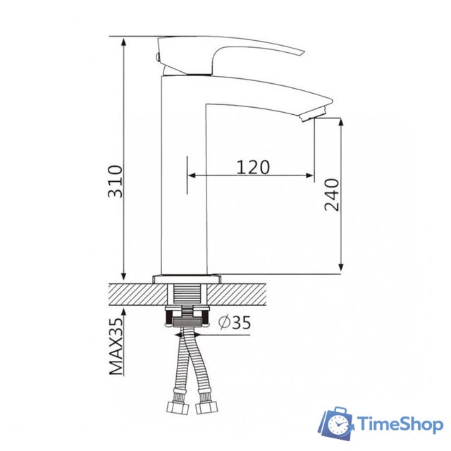 Смеситель Vieir V433512-G - Изображение №2 — Интернет-магазин Time-Shop