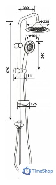 Душевая система  Agger Retro A1993500 - Изображение №10 — Интернет-магазин Time-Shop