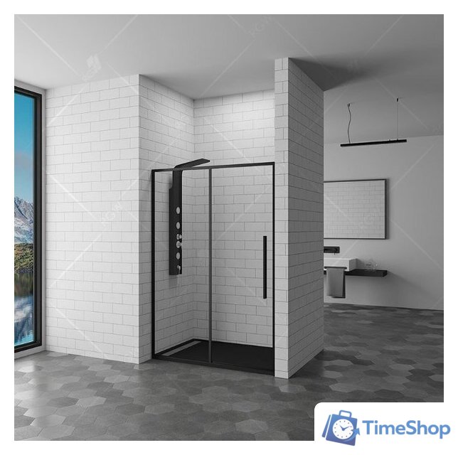 Душевая дверь RGW SV-12B 130 (черный/прозрачное стекло) - Изображение №2 — Интернет-магазин Time-Shop