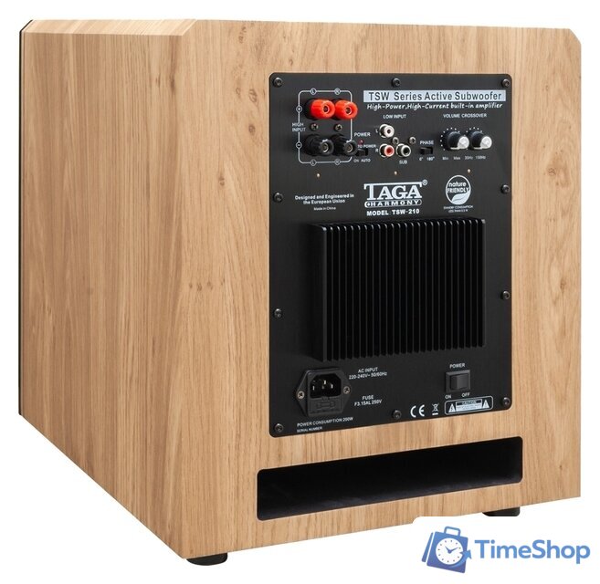 Проводной сабвуфер Taga Harmony TSW-210 (дуб) - Изображение №3 — Интернет-магазин Time-Shop