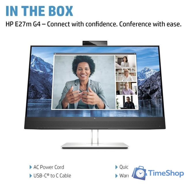 Монитор HP E27m G4 40Z29AS - Изображение №7 — Интернет-магазин Time-Shop